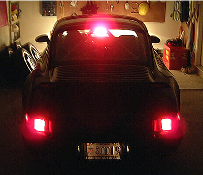Rear lights plus Brake lights.